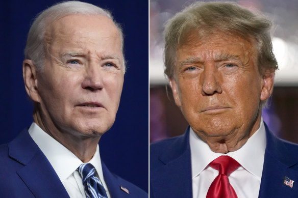 US President Joe Biden and his predecessor Donald Trump.