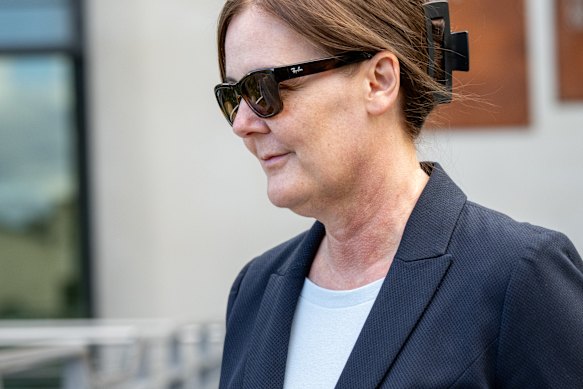 Child protection worker Katrina Cripps outside court on May 15.