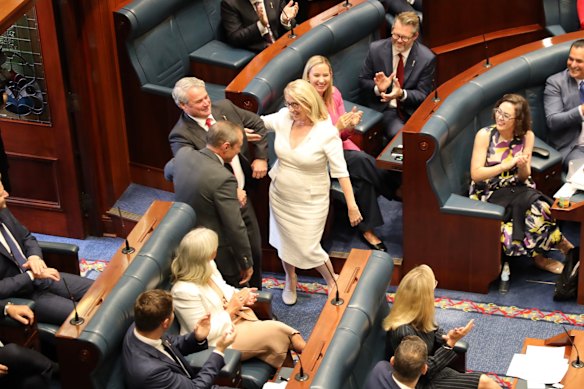 New Legislative Assembly speaker Stephen Price dragged to his position.