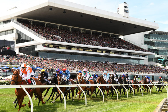 Jockey Craig Williams en route to winning the 2019 Melbourne Cup with Vow And Declare. The VRC is against moving the race from its traditional time slot this year. 
