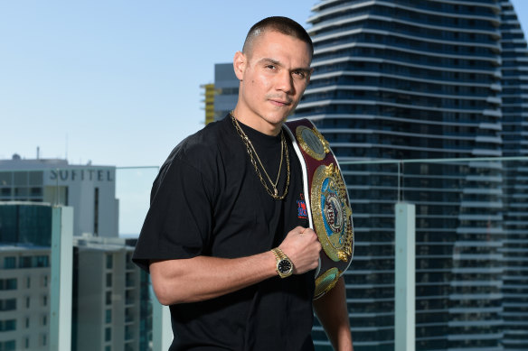 Tim Tszyu at the announcement of his fight against Carlos Ocampo on the Gold Coast.