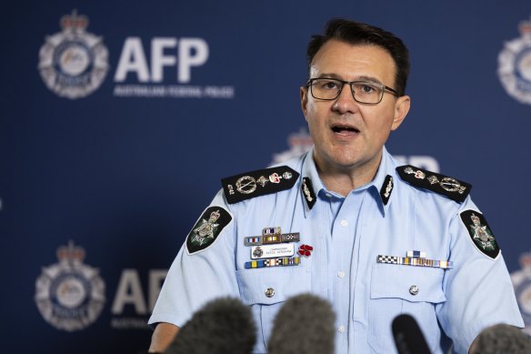 The federal police, led by AFP Commissioner Reece Kershaw, are targeting foreign interference in multicultural communities.