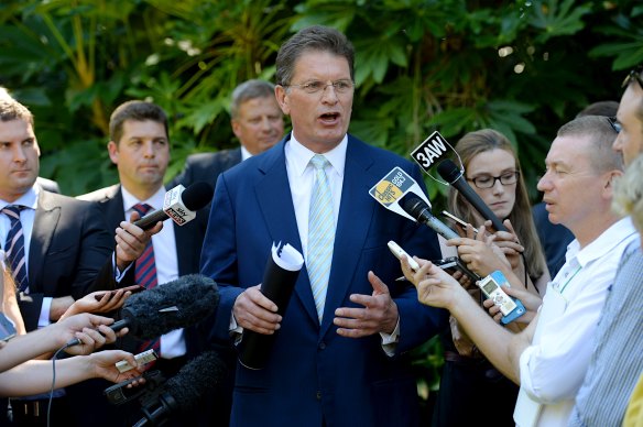 Ted Baillieu, pictured here at the end of his premiership in March 2013, has urged the Liberal Party to introduce quotas. 