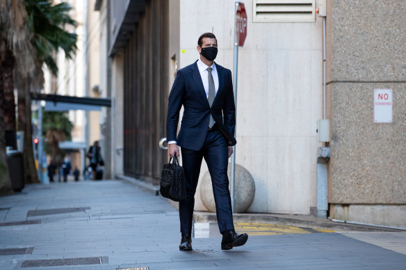 Ben Roberts-Smith outside the Federal Court in Sydney on Friday.