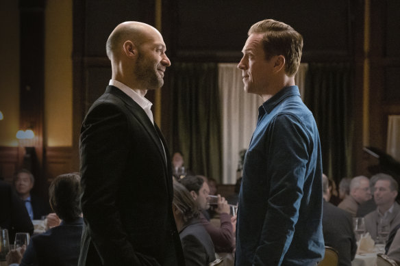 Damian Lewis and Corey Stoll in Billions.