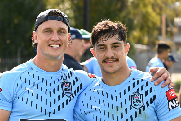 Jack Wighton and Kotoni Staggs, NSW Origin Indigenous players.