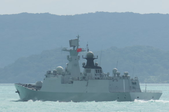 People’s Liberation Army-Navy Jiangkai-class frigate Hengyang.
