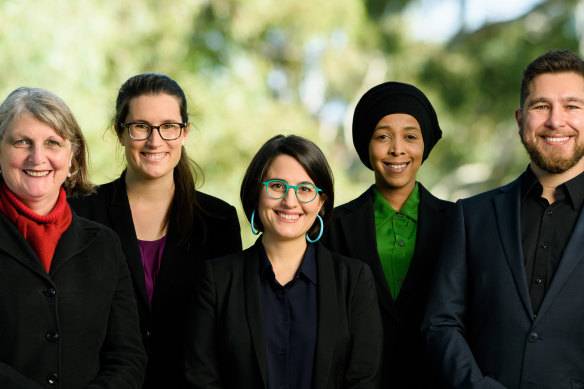 Sophie Wade (second left) took over as mayor of the nation’s only Greens-majority council late last year.