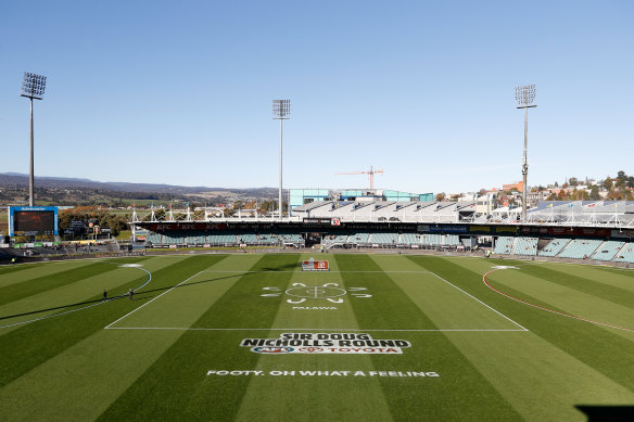 Launceston, as the Hawks prepared to host the Brisbane Lions earlier this year.