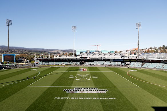 Launceston, as the Hawks prepared to host the Brisbane Lions earlier this year.