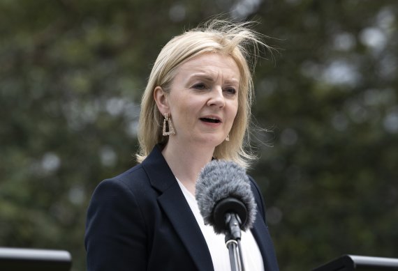 British Foreign Secretary Liz Truss in Sydney on Friday.