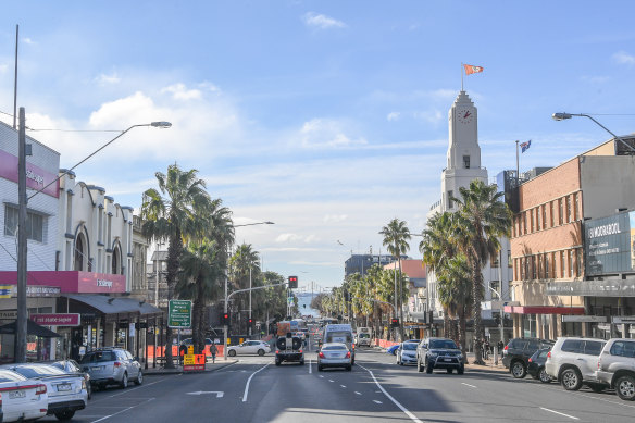 Moorabool Street in Geelong.