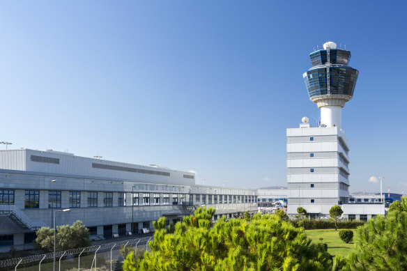 Athens Airport Eleftherios Venizelos: a busy airport.