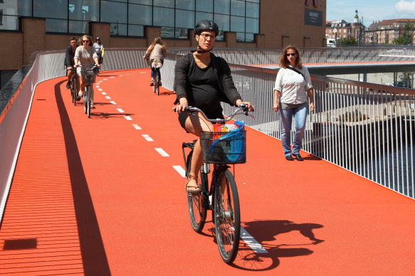 Copenhagen's elevated Bicycle Snake.