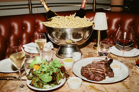 Steak and many frites at Armorica, Surry Hills.