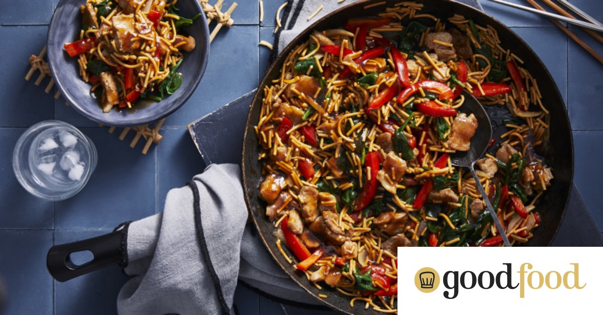 RecipeTin Eats stirfry recipe Chow mein with pork belly and crispy