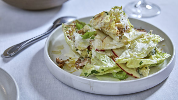 Salad of Moonacres Farm radicchio, sunchokes, walnuts and blue cheese.