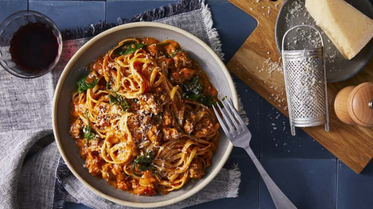 Easy pasta recipe: Creamy tomato sausage pasta RecipeTin Eats