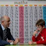 Principal of Templestowe Heights Primary School Rhys Coulson and his son William Coulson who’s in Grade 4.