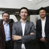 The three founders of Bitcoin Global: (from left) Jin Chen, Sam Lee and Allan Guo in happier times. 