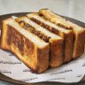 Cheesy beef sando with mint in the mince.
