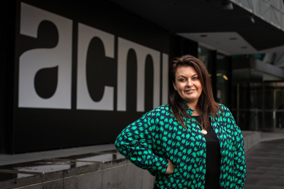 Karen Martini outside ACMI before Hero opened in 2021.