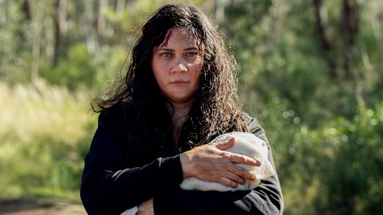Shari Sebbens in The Moogai, one of the first supernatural horrors directed by a First Nations director.
