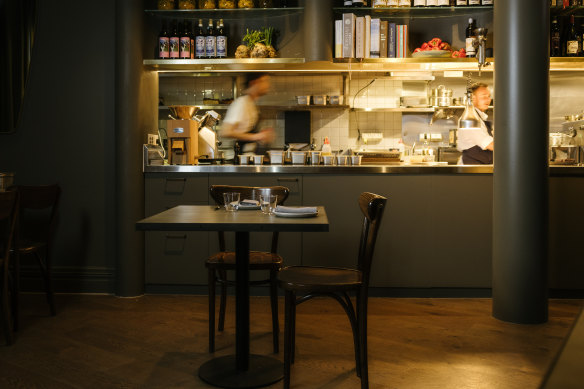 Suze has a sleek and moody fitout, with seating over two levels.
