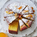 Mandarin and yoghurt cake with cardamom syrup.