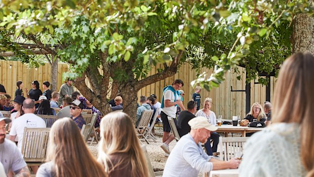 1860 Romsey’s large and shady beer garden.