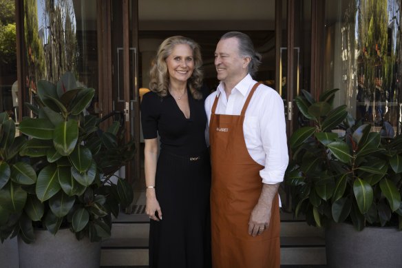 Samantha and Neil Perry at Margaret, which was named Vittoria Coffee Restaurant of the Year.