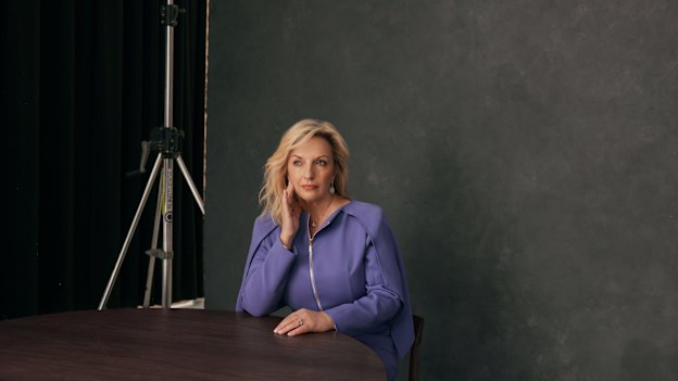 Christine Holgate wears a Carla Zampatti jacket and pants, and David Yurman jewellery from Fairfax & Roberts (worn throughout). Styling by Penny McCarthy. 