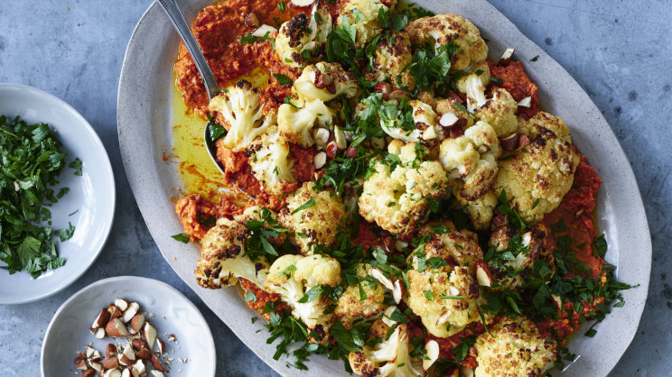 Adam Liaw’s roast cauliflower with sun-dried tomato and capsicum-image