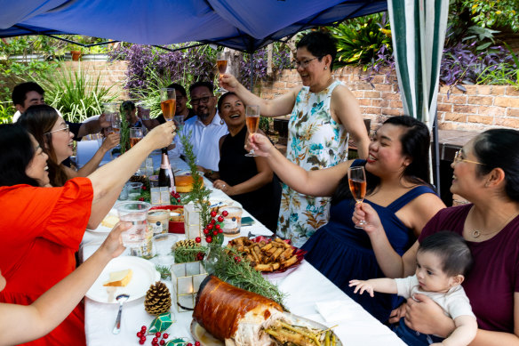 A Filipino end-of-year Christmas celebration at the home of Anna Manlulo.