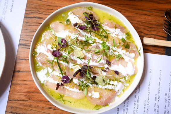 Kingfish sashimi at Chin Chin