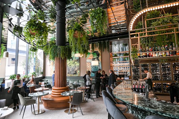 Inside the glamorous venue.