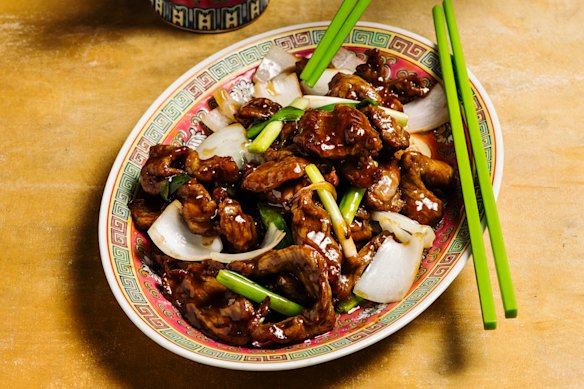 Beef with oyster sauce.
