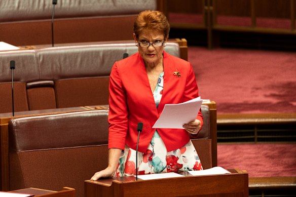 Senator Pauline Hanson.