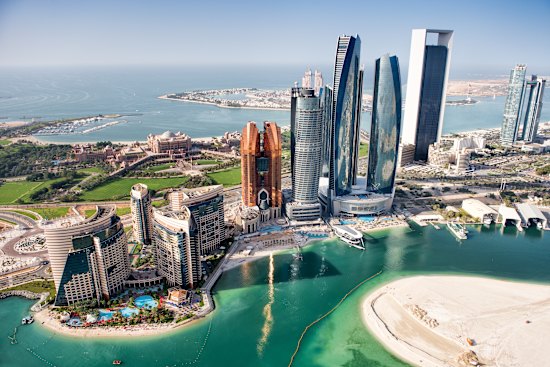 Take in Abu Dhabi’s futuristic architecture as you sail into Zayed Port.