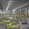 “The hive” at the Coles customer fulfilment centre, where robots collect products at great speed.