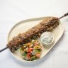 Bodrum’s Adana kebab is served on pilaf.