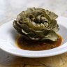 Globe artichoke with curry vinaigrette at Anchovy.