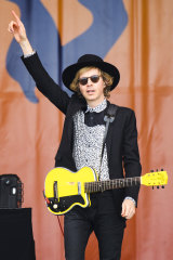 Beck on stage in 2018.