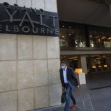 A quarantine worker at the Grand Hyatt tested positive.