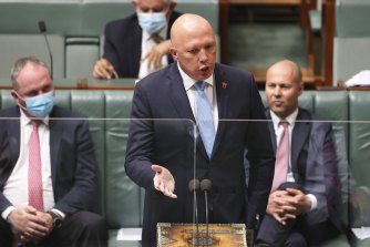 Defence Minister Peter Dutton is attempting to paint Labor as soft on China.