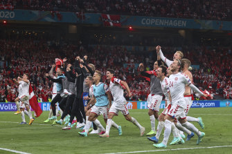 The Danish finally had something to celebrate in front of their home fans in Copenhagen.