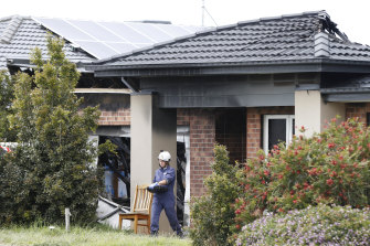 Police said the fire was thought to have started at the property on Mantello Drive at Werribee just after 1am on Sunday. 