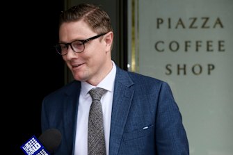 Solicitor Michael Hempsall entered a plea of not guilty on his high-profile client's behalf,