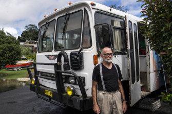 Wisemans Ferry resident David Rodgers is currently living in his bus