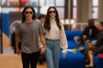 Rockstar or rock bottom? Jared Leto (pictured with Anne Hathaway) plays disgraced WeWork founder Adam Neumann in Apple TV’s drama, WeCrashed.